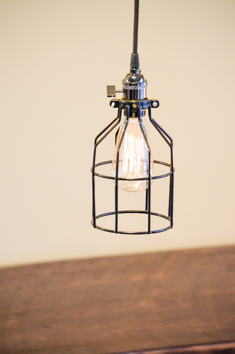 pendant light fixture cage Industrial style