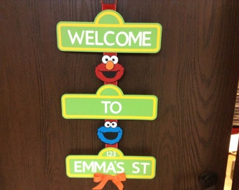 Sesame Street Birthday Sign