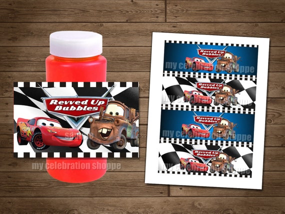 INSTANT DOWNLOAD Disney Cars PRINTABLE Bubble Wrappers - Digital Printable File - My Celebration Shoppe - Cars Decorations - Cars Diy Prints