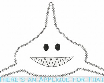 Vintage Shark Applique Design