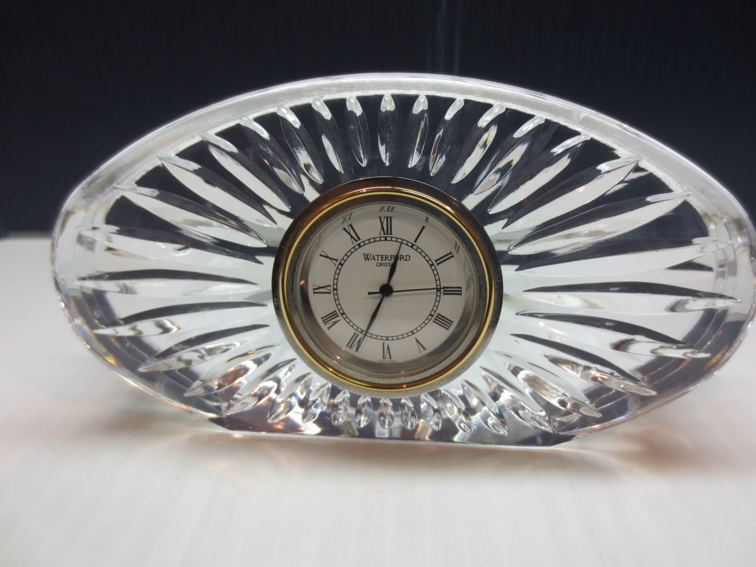 Waterford Crystal Small Oval Desk Clock