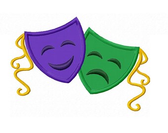dichotomy masks Applique Machine Embroidery Design NO:0130