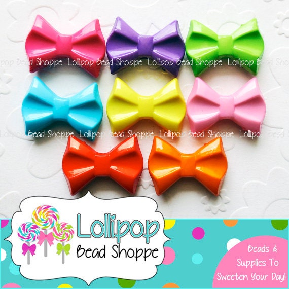 BOW Beads 26mm Chunky Beads Bowknot Beads Acrylic Beads Bows
