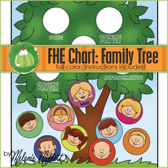 FAMILY HOME EVENING Chart Family Tree Downloadable File