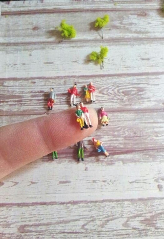 micro miniature plastic people figures by Khrissieslittleworld