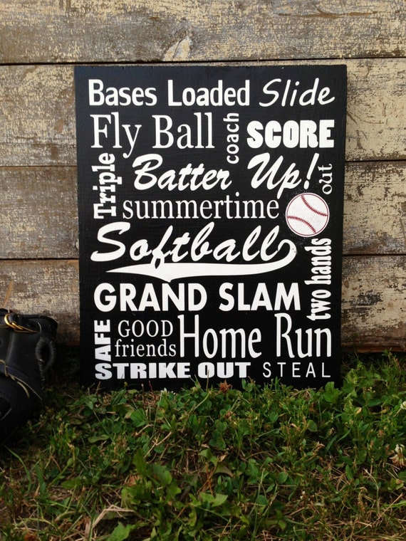 Items similar to Softball Sign - Wood Coach Sponsor Gift on Etsy