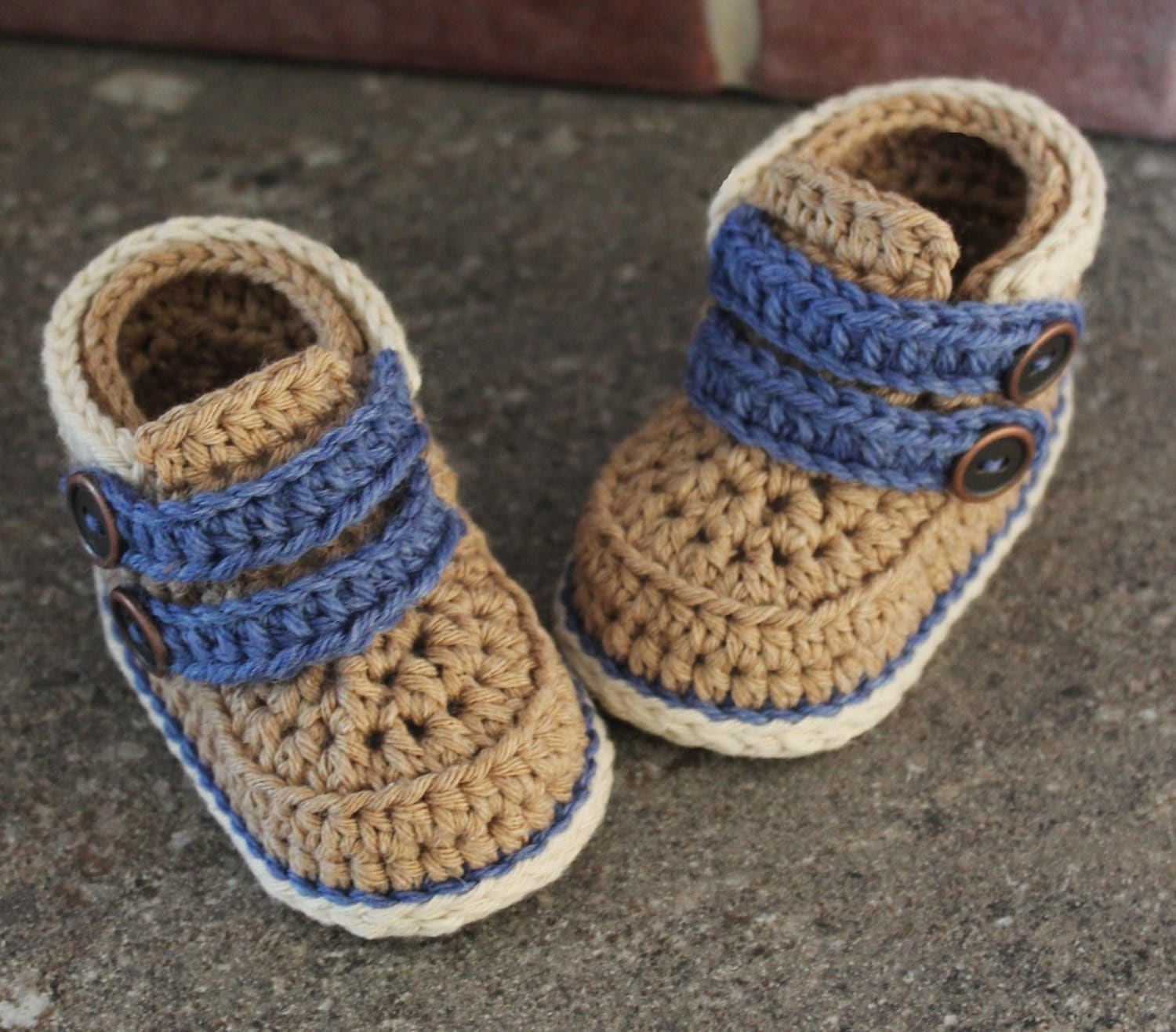 baby boy booties crochet