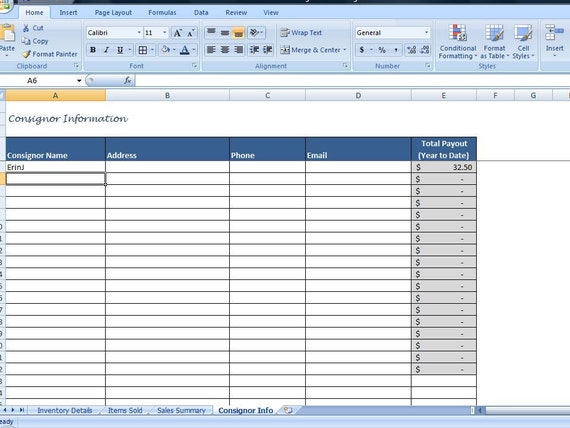 Consignment Tracking For Stores Inventory Tracking Consignment Sales Tracking From Consignment Spreadsheet Template