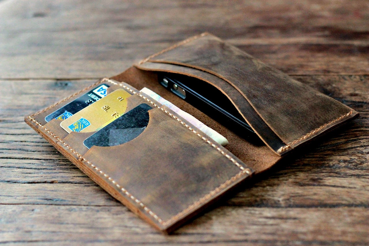 iPhone 6 Wallet Case Mens Leather Wallets Womens by JooJoobs