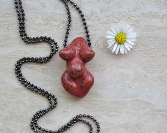 Mini Venus Goddess - Pregnant Raspberry Red