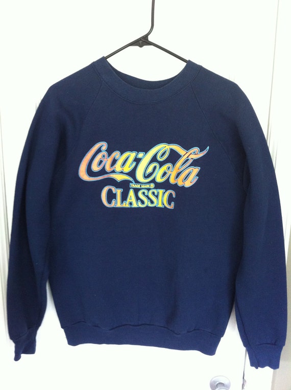 blue coca cola sweatshirt