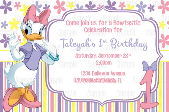 Daisy Duck Invitations 8