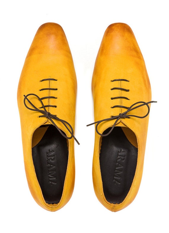 yellow oxford shoes