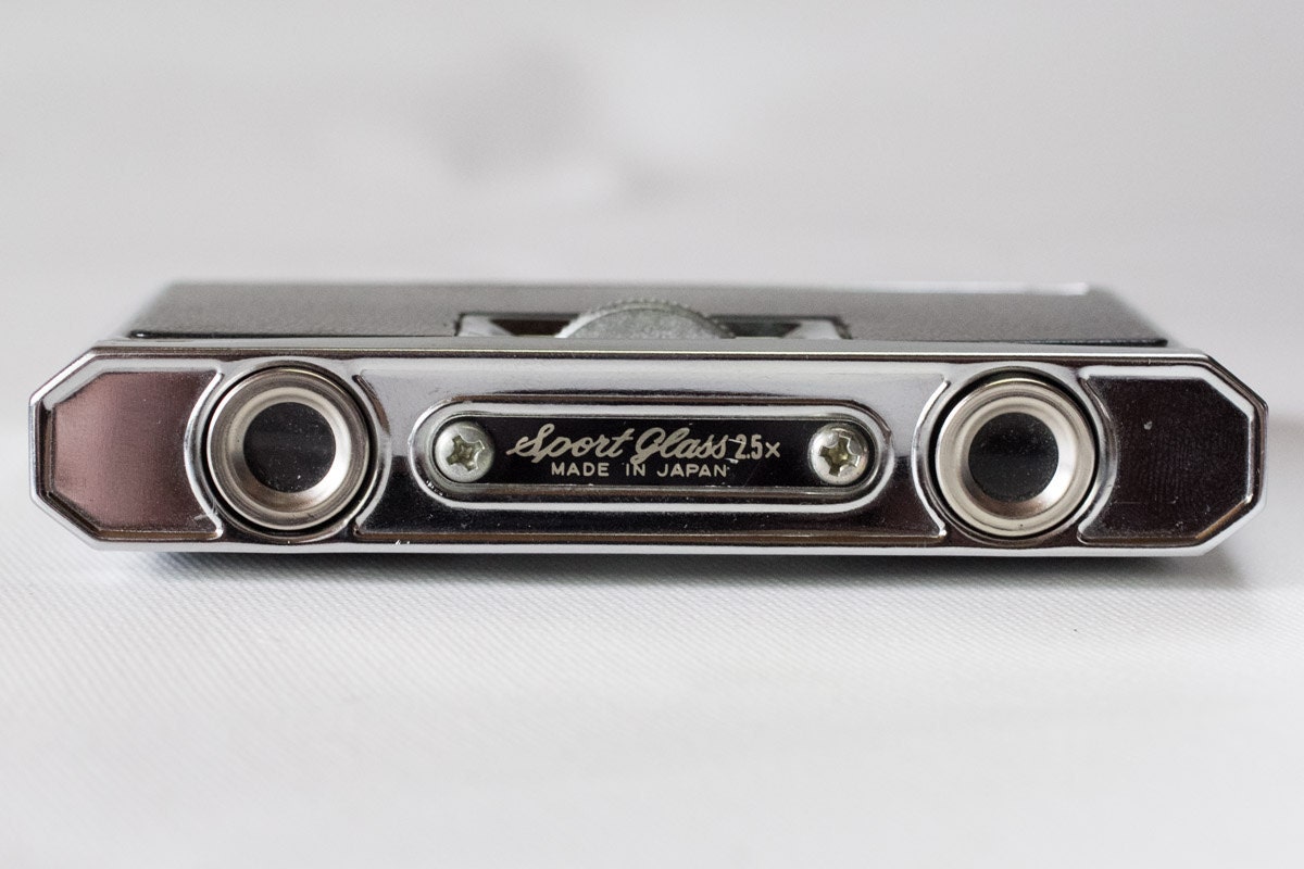 Vintage Black Folded Binoculars King Japan Opera Glasses