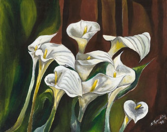 Items similar to Sugar Flowers Calla lillies - 12 qty Calla lillies for ...