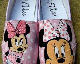 Hand painted - Pink or not, Minnie Mouse shoes to order!