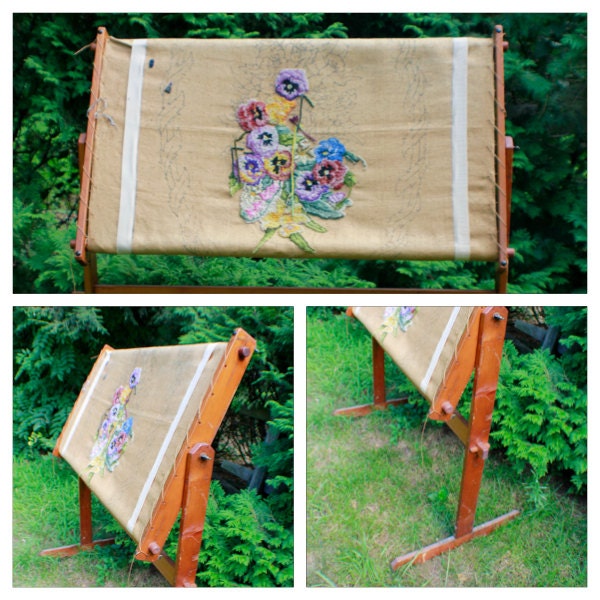 Needlework Scroll Frame and Floor Stand for Large Projects