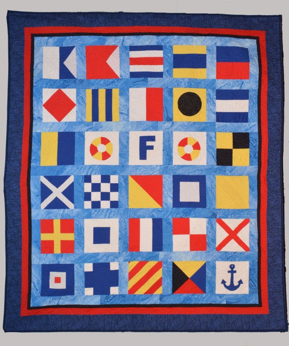 items-similar-to-nautical-flag-quilt-on-etsy