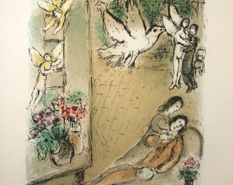 Marc Chagall "L'Oiseau Dans L'Atelier" - 1976 - S/N Lithograph - Retail 75,000 - COA - See Live at GallArt