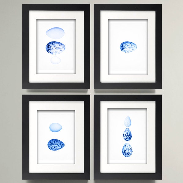 Vintage Eggs Art Egg Wall Decor Vintage Blue Egg Picture