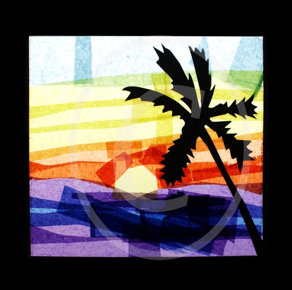 Items similar to Digital File on How to Make Sunset "Stained Glass