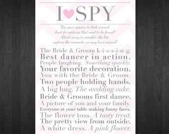 Customized Printable I Spy Wedding Game