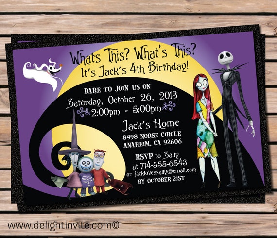 Nightmare Before Christmas Birthday Invitations by DelightInvite