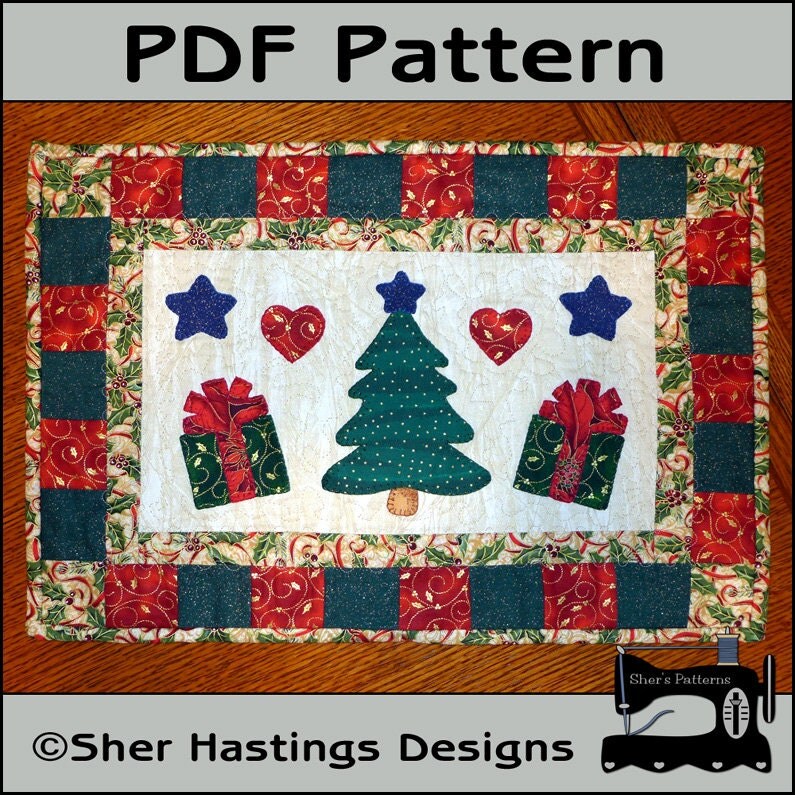 pdf pattern for christmas tree table runner christmas table pdf pattern for christmas tree table runner christmas table