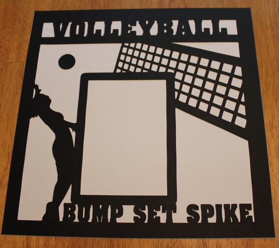 Volleyball Scrapbook Overlay by MyScrapbookDesigns on Etsy