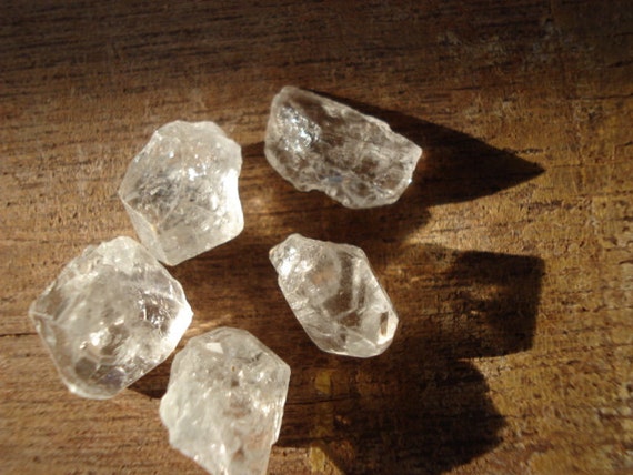 Rough White Topaz 5 Raw Uncut Gems Genuine Raw White Topaz