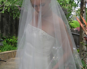 Wedding veil - drop veil come in 64" long 74" longwith plain edge.