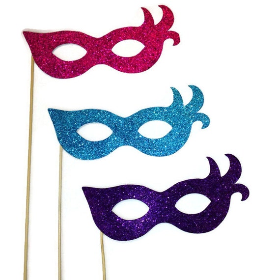 Masquerade Photo Booth Props 3 Piece Photo Booth Prop Set