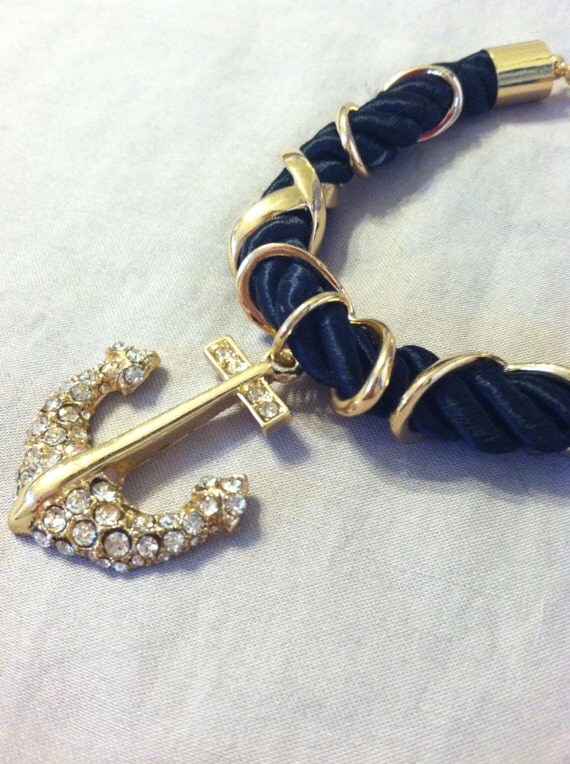 Items similar to Rope & Anchor Bracelet on Etsy