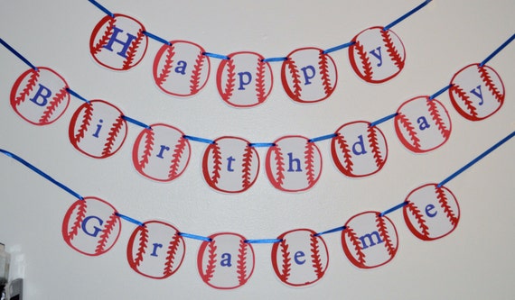 Baseball Birthday Banner