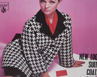 Diamond Knitting Crochet Pattern Book Suits, Coats & Capes Vintage 1960's Fahions