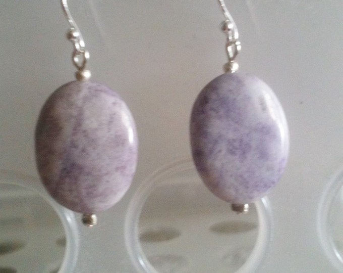 Purple stone earrings