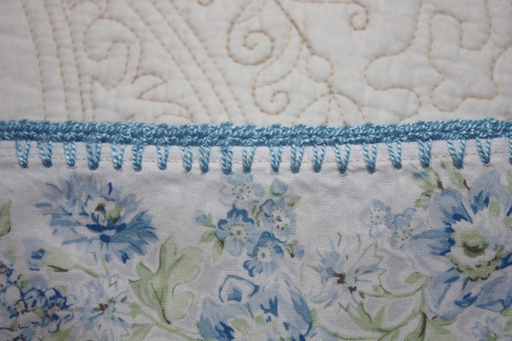 baby blanket crocheted lace edge shabby chic by sewsweetcalico baby blanket crocheted lace edge shabby chic by sewsweetcalico