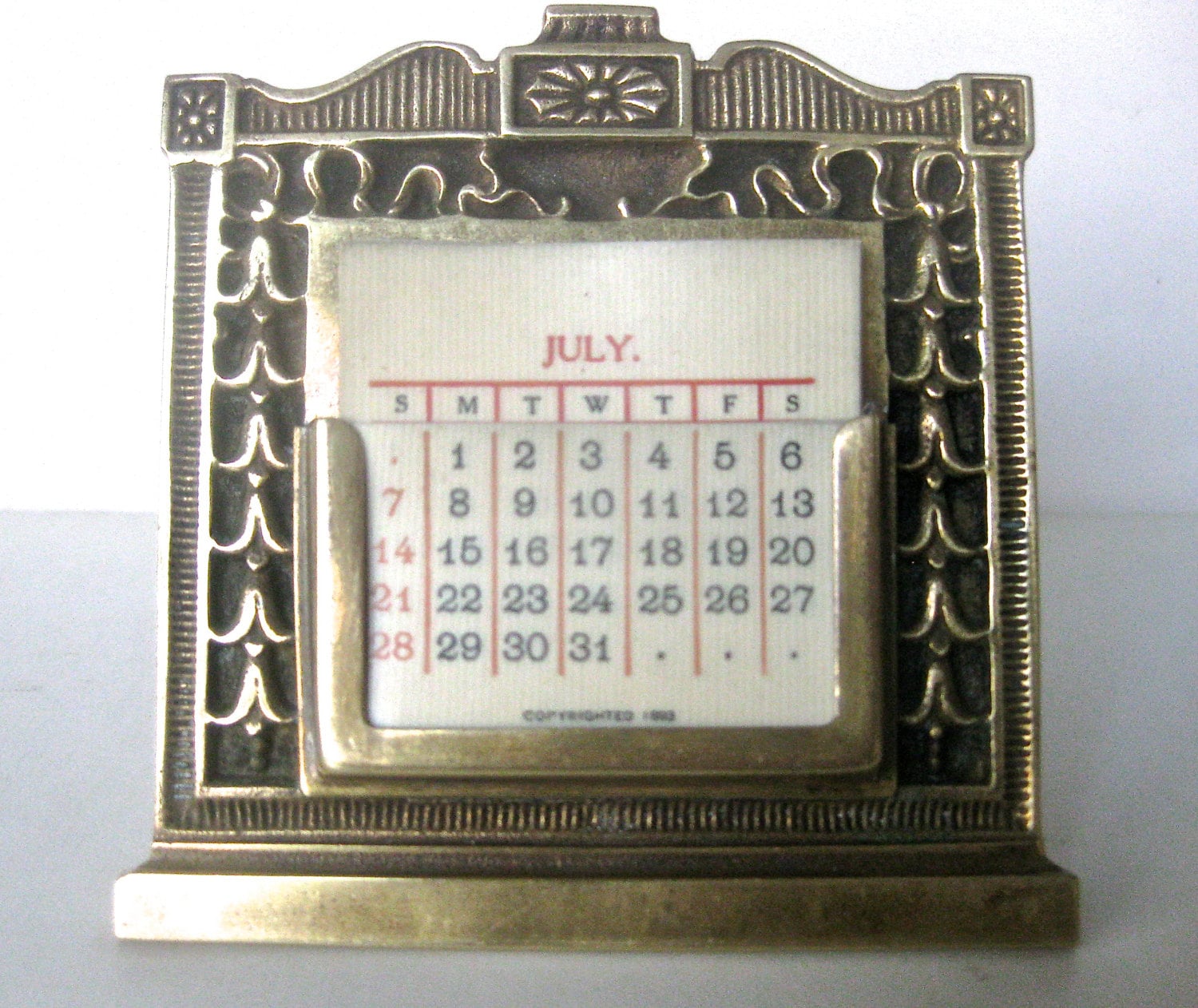 Antique Brass Perpetual Calendar