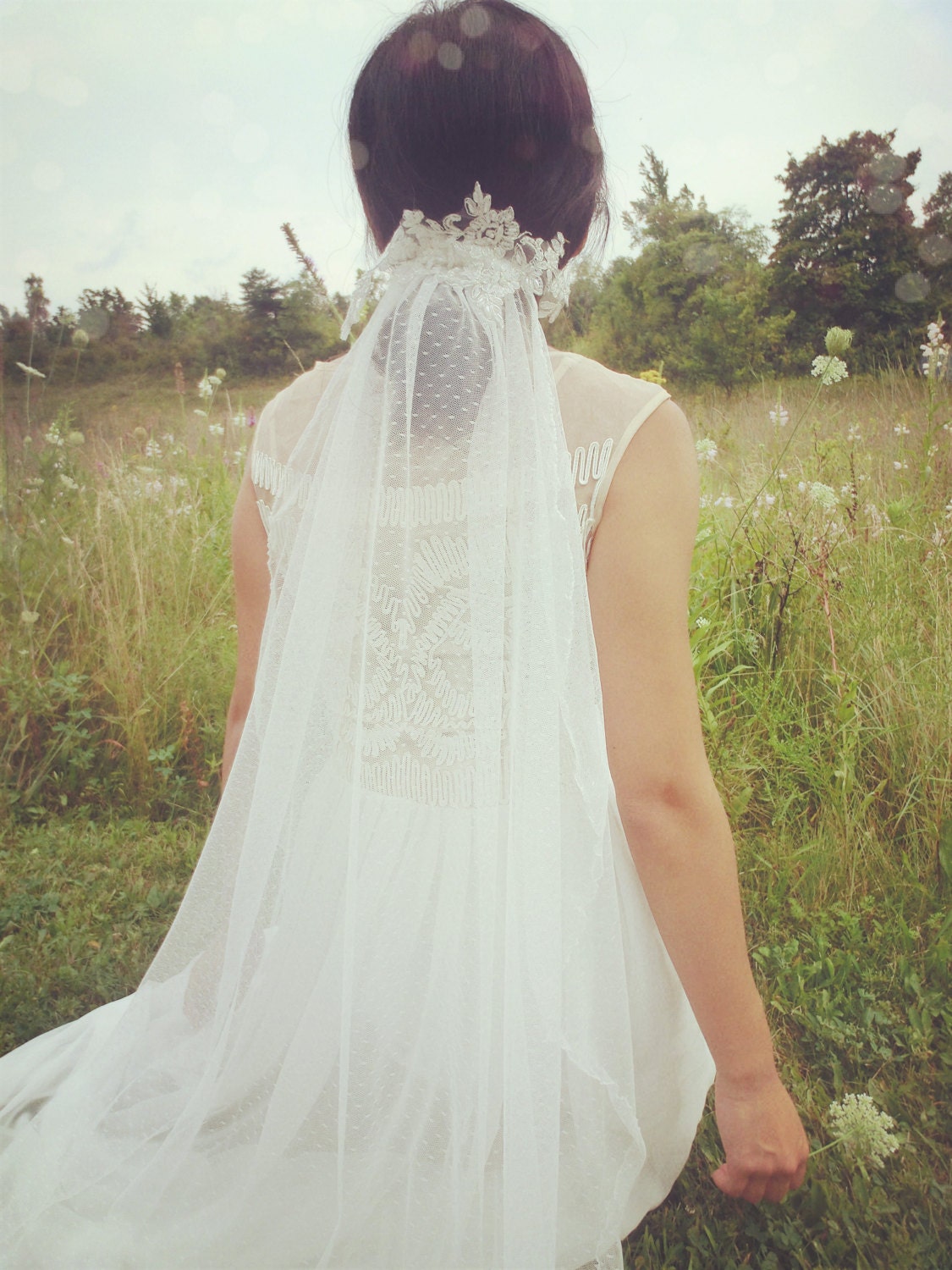 Wedding veil Dotted Veil Bridal Veil Swiss Dot Veil EMILY