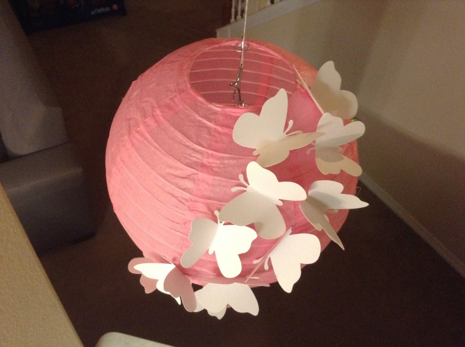 8 pretty in pink paper lantern butterfly lantern