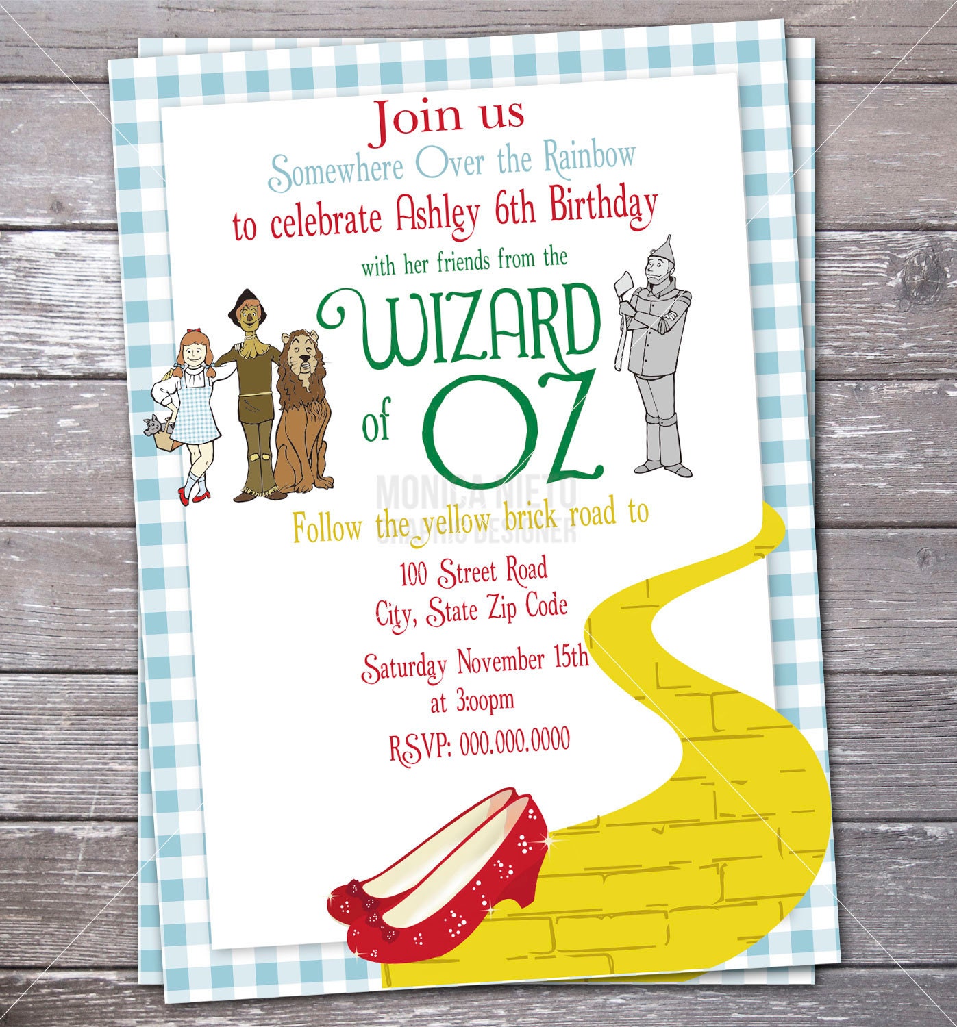 Wizard Of Oz Birthday Party Invitations 1