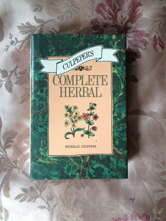 Vintage hardcover book Nicholas Culpeper's by SwanMaidensVintage
