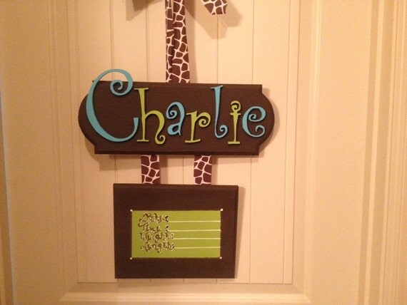 Items similar to Birth Announcement Door Hanger for baby on Etsy