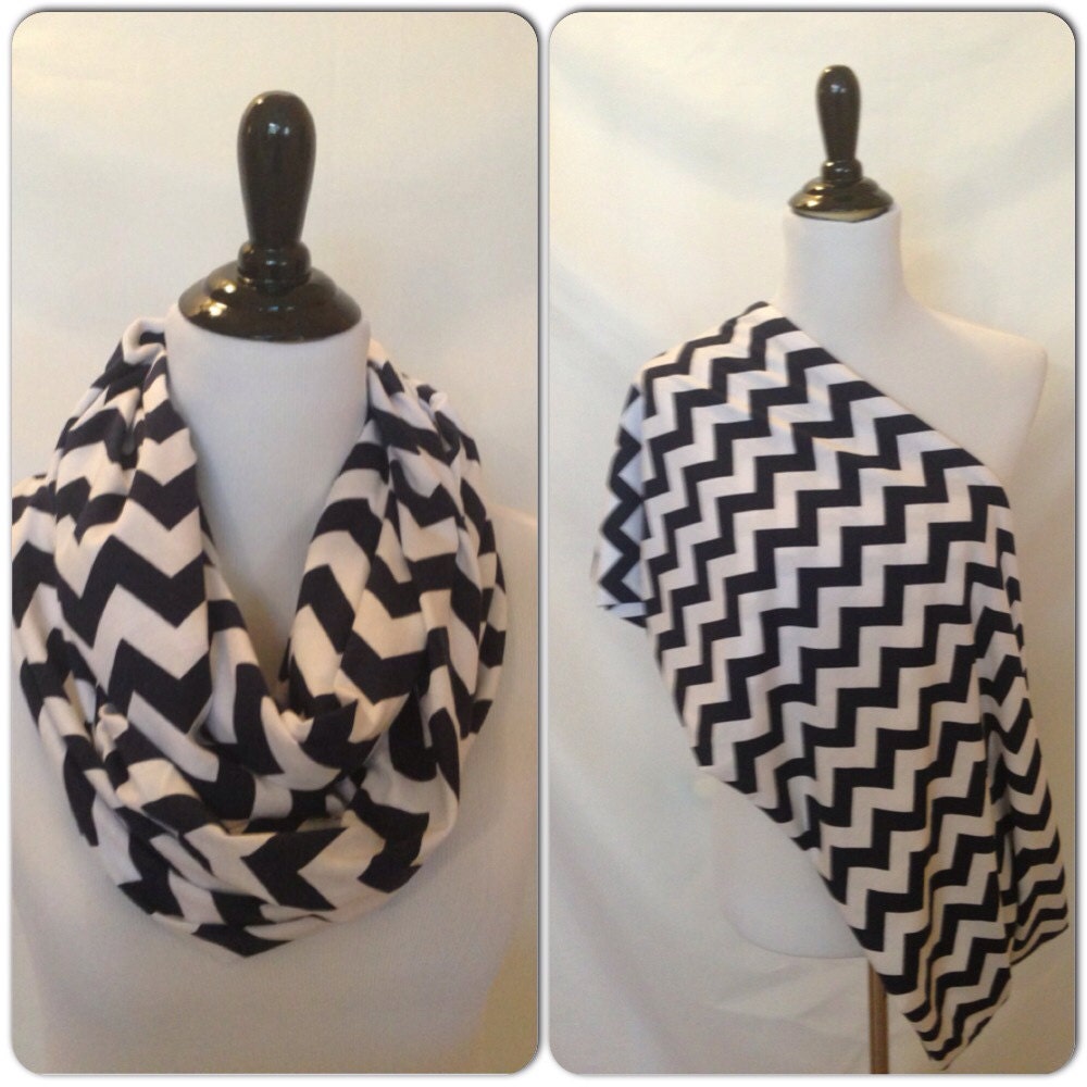 Nursing scarf pick your finish Navy chevron