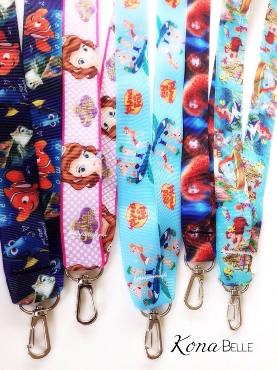 Items similar to Disneyland lanyard Ariel Little Mermaid Merida Brave ...