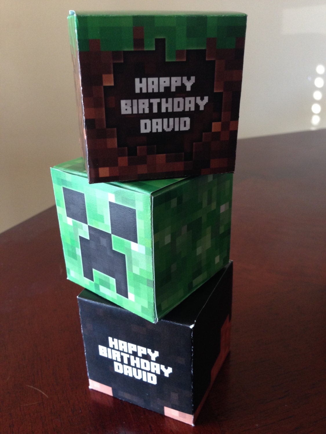 DIY printable Minecraft inspired party boxes