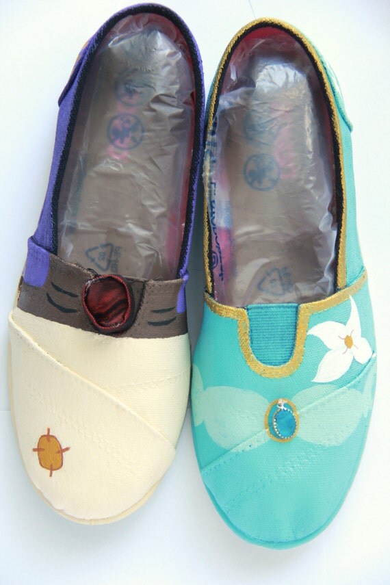 Disney Aladdin and Jasmine shoes and toms