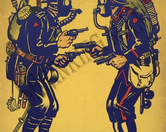 VINTAGE 1930's print - World War 2 (A4 and A5 mounted)