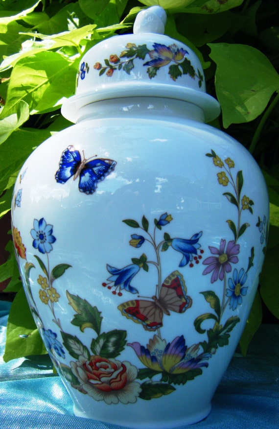 Aynsley Cottage Garden Large Vase with Lid Oak by AprilsAuthentics