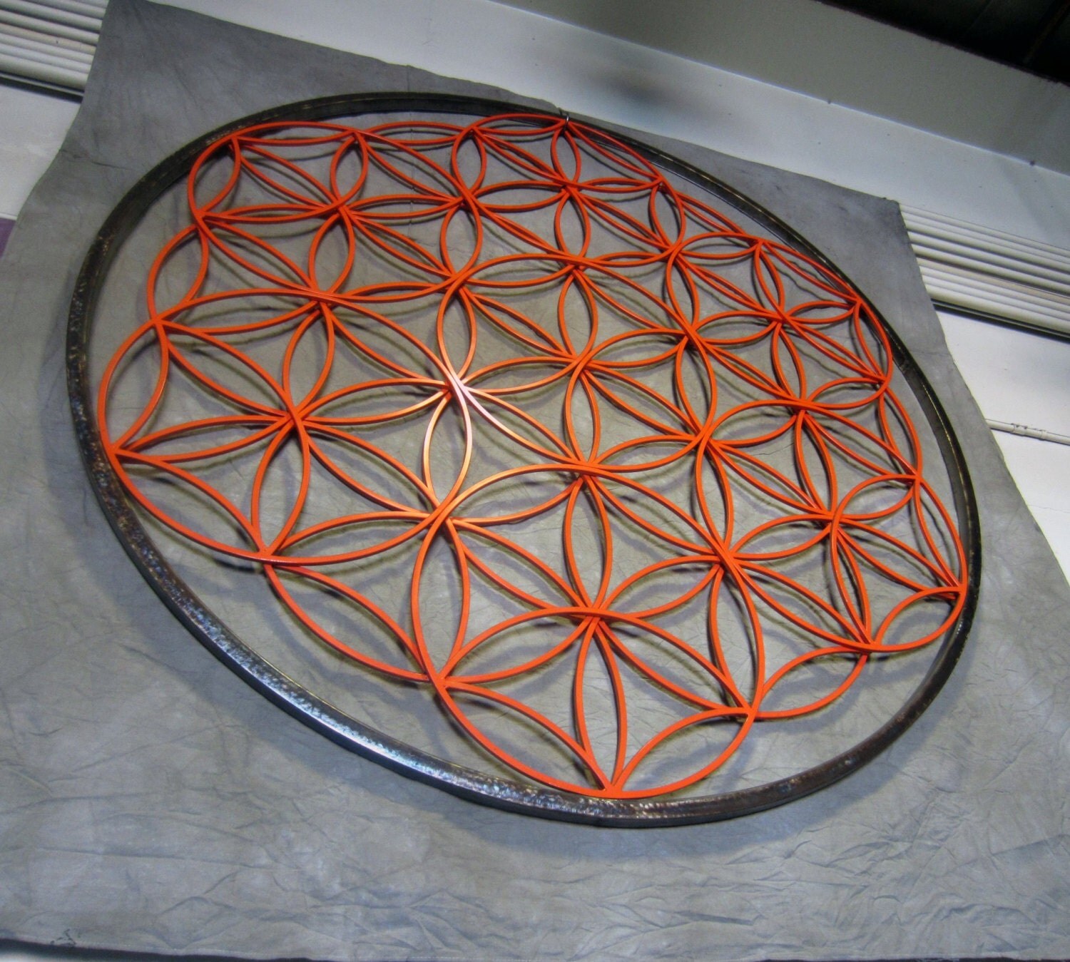 Stencil Fiore Della Vita - Per Decorare Su Pelle, Tessuto, Legno E Pietra - Riutilizzabile - Foto 7